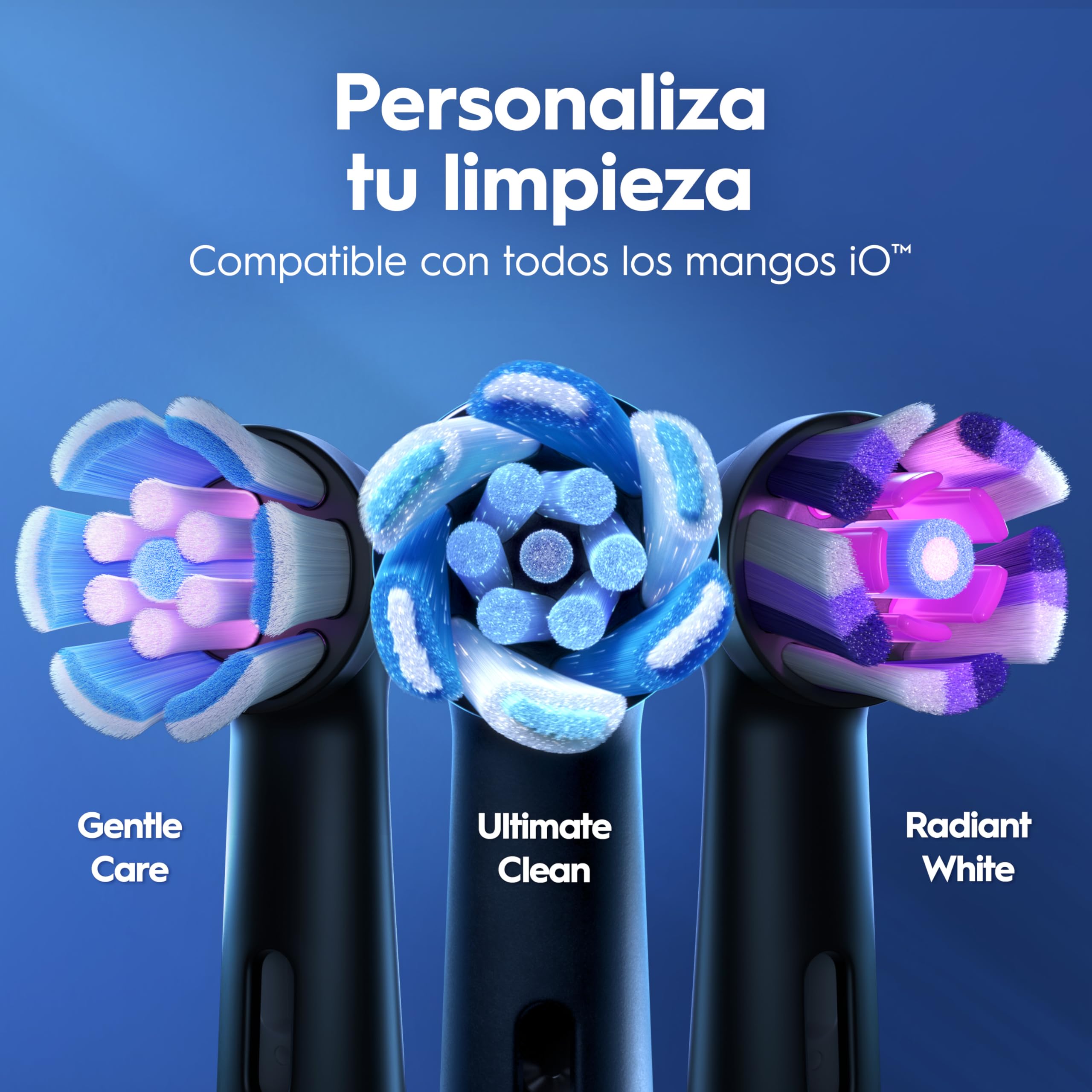 Oral-B iO 2 Cepillo de Dientes Eléctrico Azul Mar, 1 Cabezal, 1 Estuche De Viaje, 3 Modos De Cepillado, Sensor De Presión y Temporizador, Diseñado por Braun, Edición Limitada