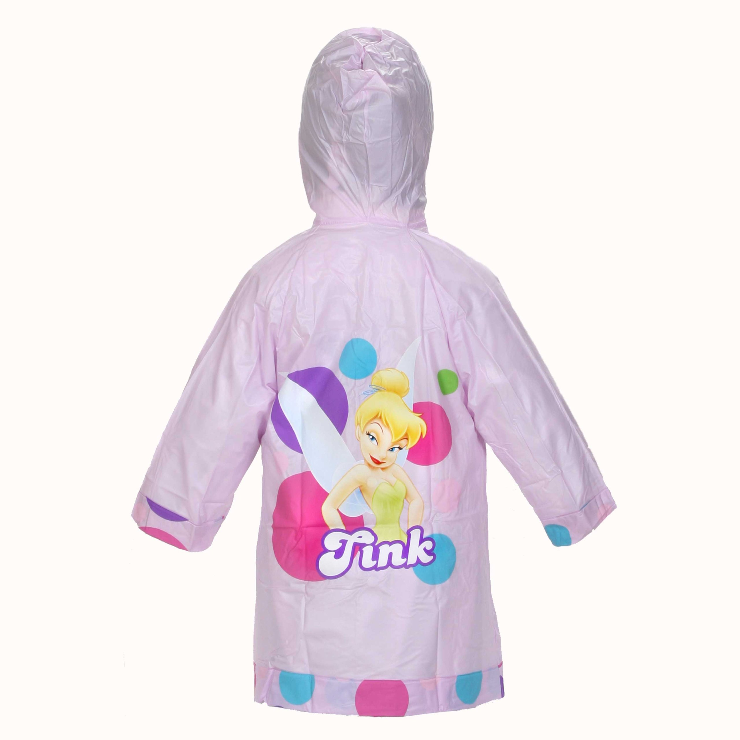 Tinkerbell Disney Fairies Girl's Purple Rain Slicker Size Small 2/3