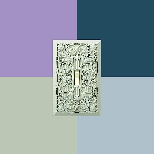 Miniatura 5 de Amerelle tapa para tomacorriente doble de metal con diseño de filigrana, 65RAB