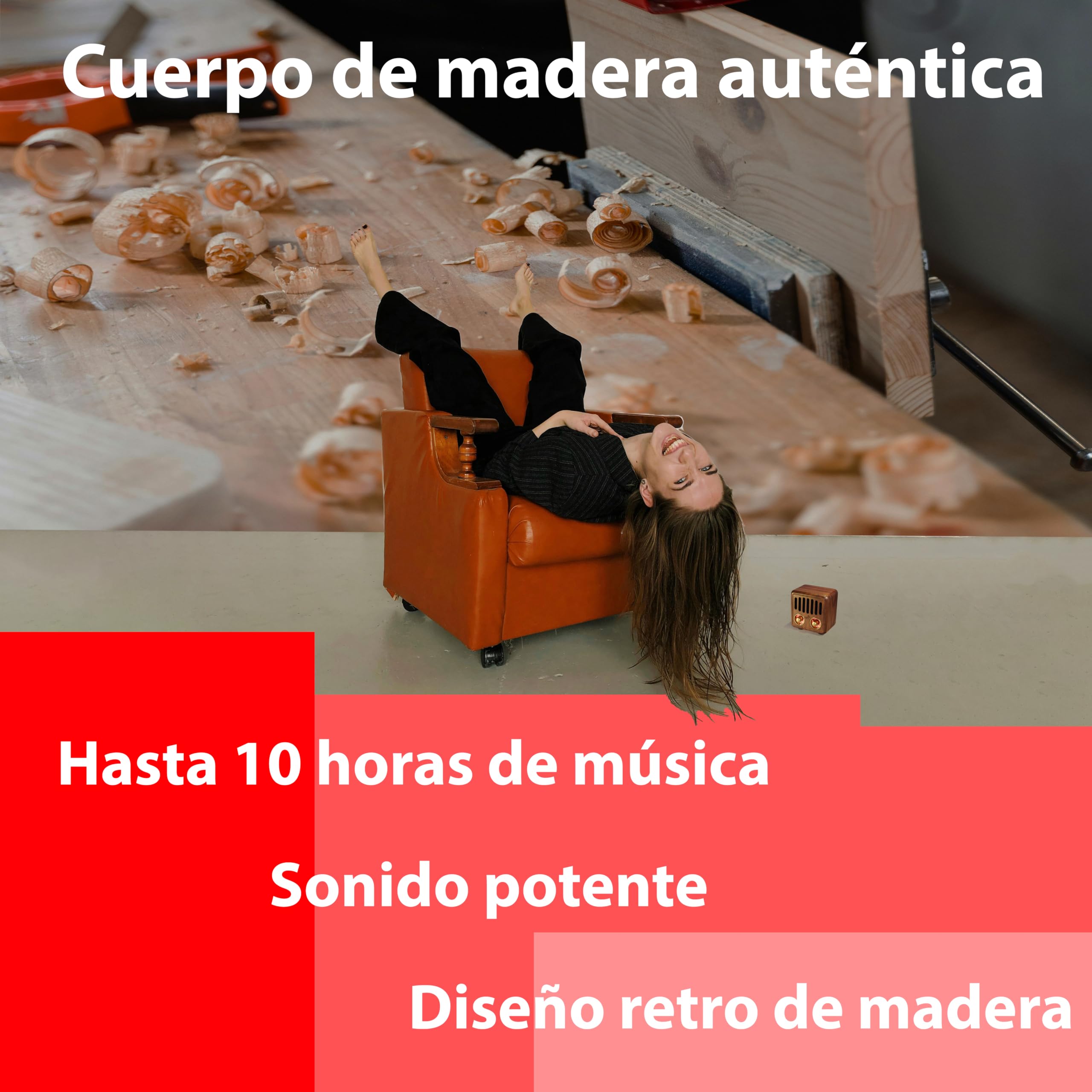 Opis Radio 2 – Mini Wallnuß Nostalgia Vintage Radio con Bluetooth Altavoz en diseño retro de madera