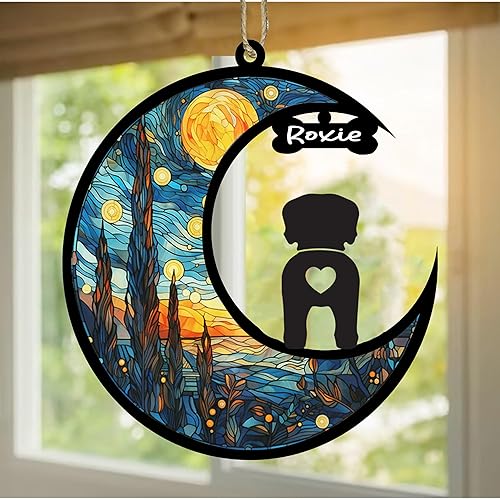 Miniatura 8 de Staffordshire Bull Terrier - Adorno de Navidad para perro, Staffordshire Bull Terrier Dog Suncatcher Ornamento para perros, razas de perros con