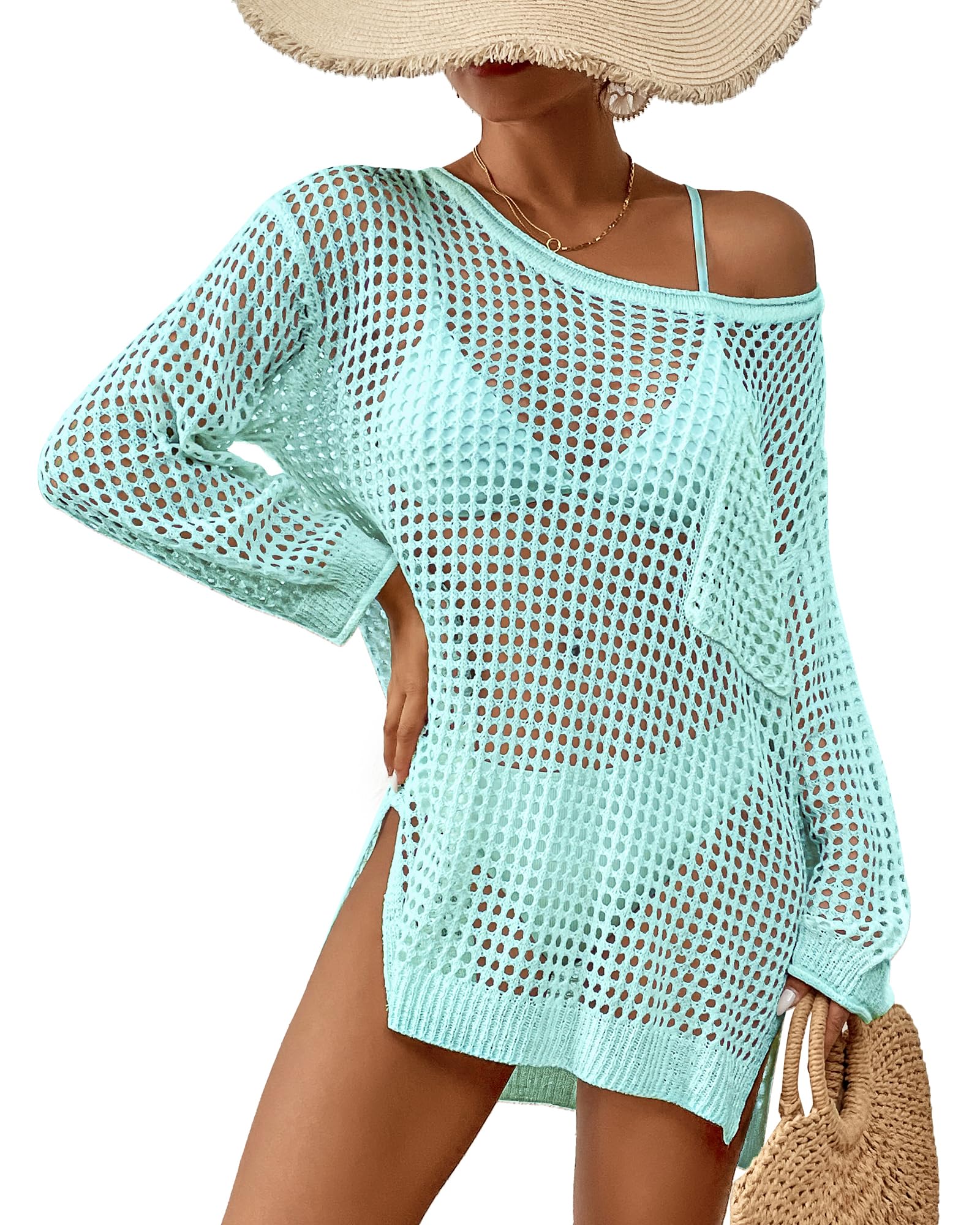 Swimsuit Cover Up for Women Sexy Crochet Tops Knitted Beach Outfits
