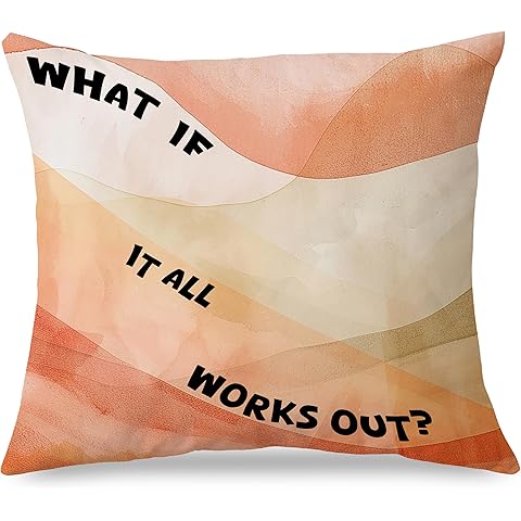 What If It Works Out Inspirational Pillow Covers 18x18, Positive Affirmetion Gifts,...