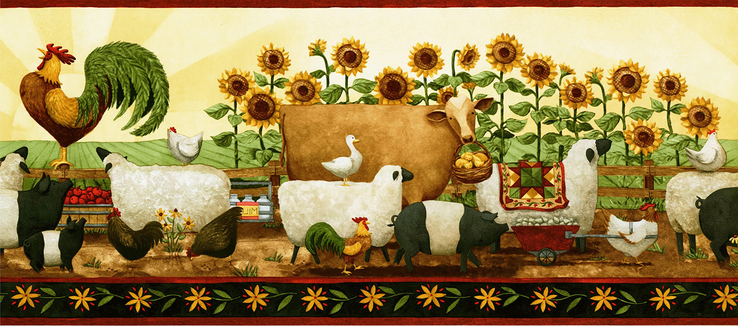 Farm Animals Wallpaper Border