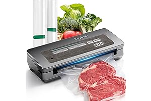 Professional Food Sealer Machine for Kitchen, Powerful Food Vacuum Sealer 90kPa Vacuum Degree