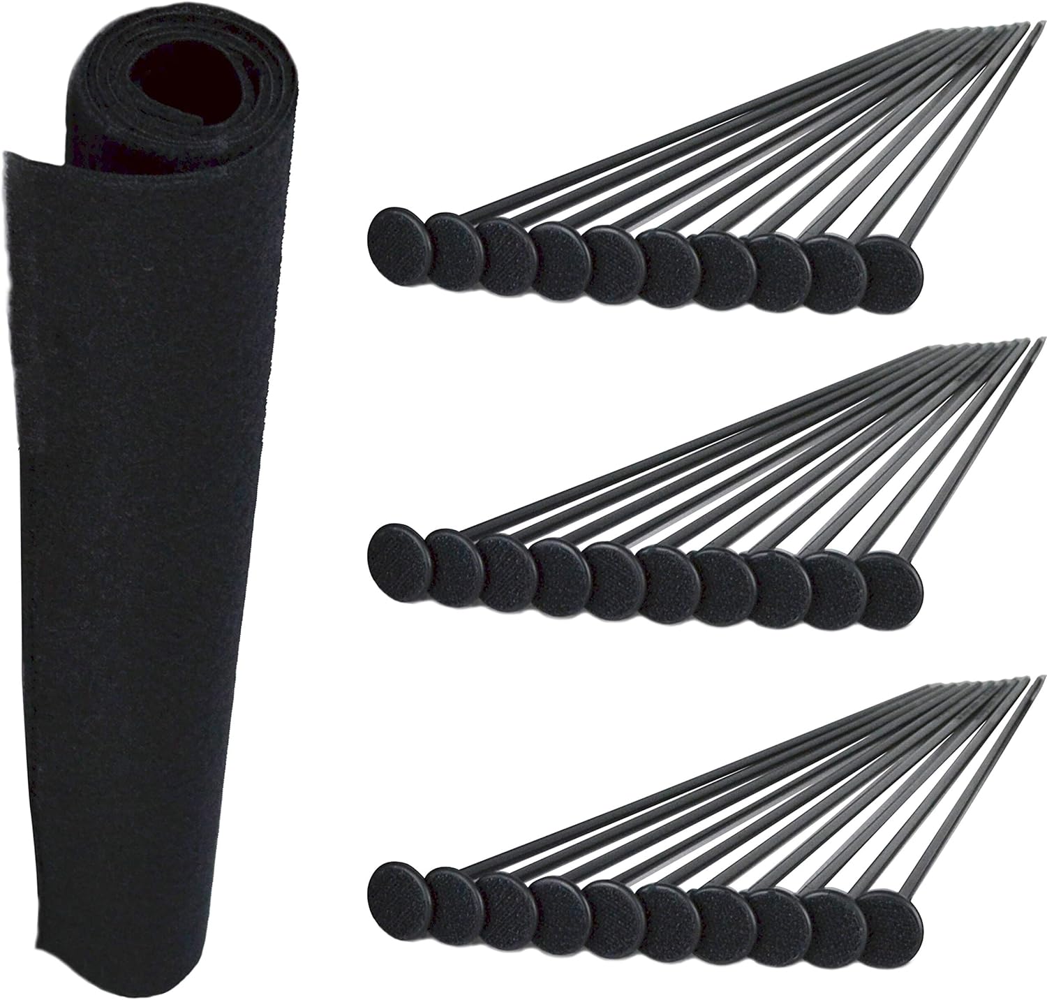 Gun Storage Solutions Rifle Rods Starter Kit with Shelf Liner Gun Organizer System Store More Guns Easy Access for Safety with Nylon Woven Loop Fabric