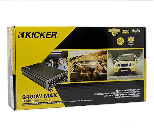 Miniatura 8 de Kicker 46CXA12001 Amplificador de audio para automóvil Clase D Mono 2400W Peak Sub Amplificador CXA1200.1 (renovado)
