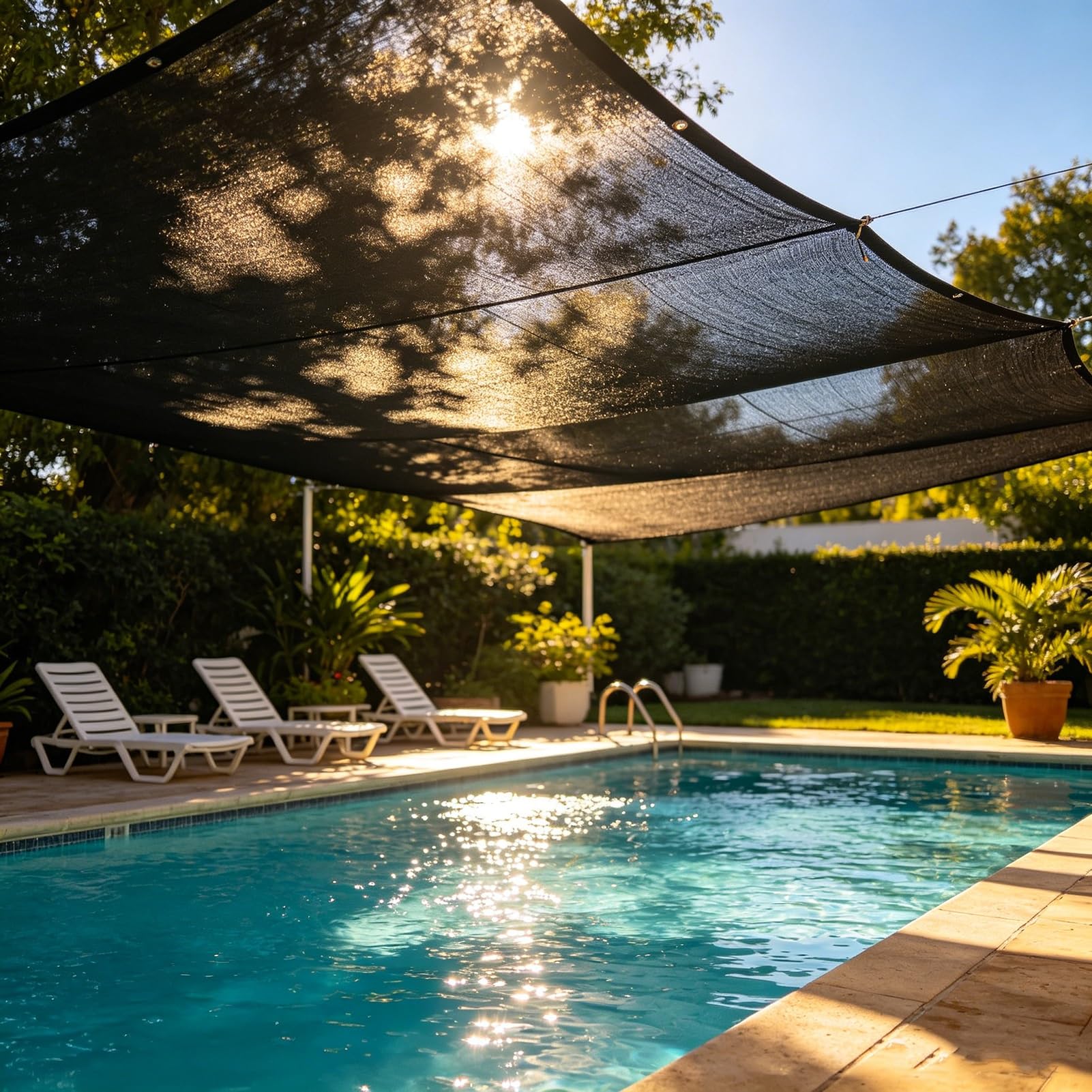 Filet Protection Piscine Rectangulaires,Filet pour Piscine 4x8m,Bâche Protections Piscines Hors-Sol,Couverture Volet Piscine,Filets Protection piscines pour Bloquer Feuilles Morte(4x8m(13x26ft))