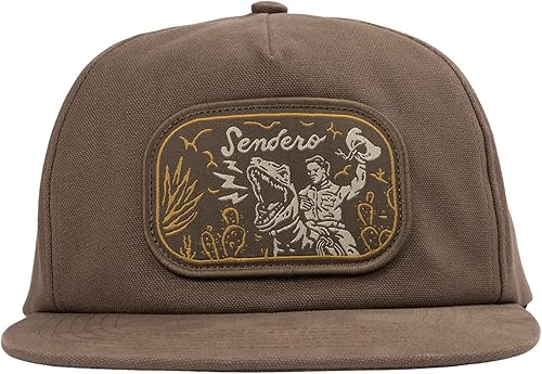 Miniatura 5 de Sendero Provisions Co. Outdoor Snapback Hat with Velociwrangler Woven Patch (Brown)