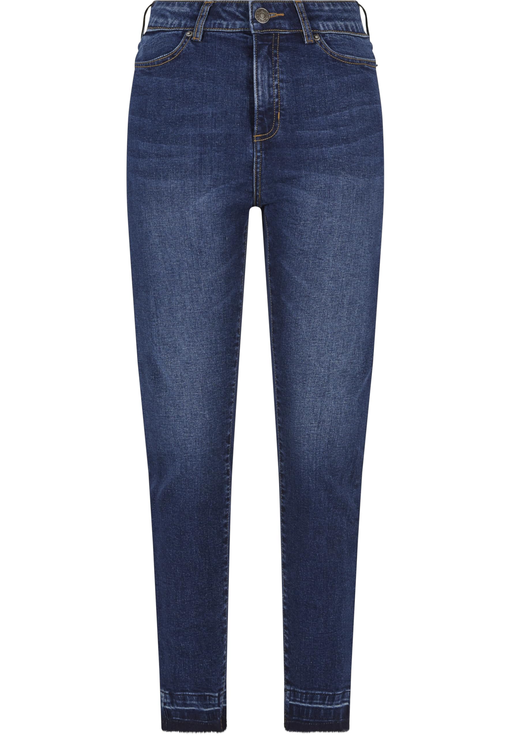Urban Classics Damen Jeans Skinny High Waist Open Hem