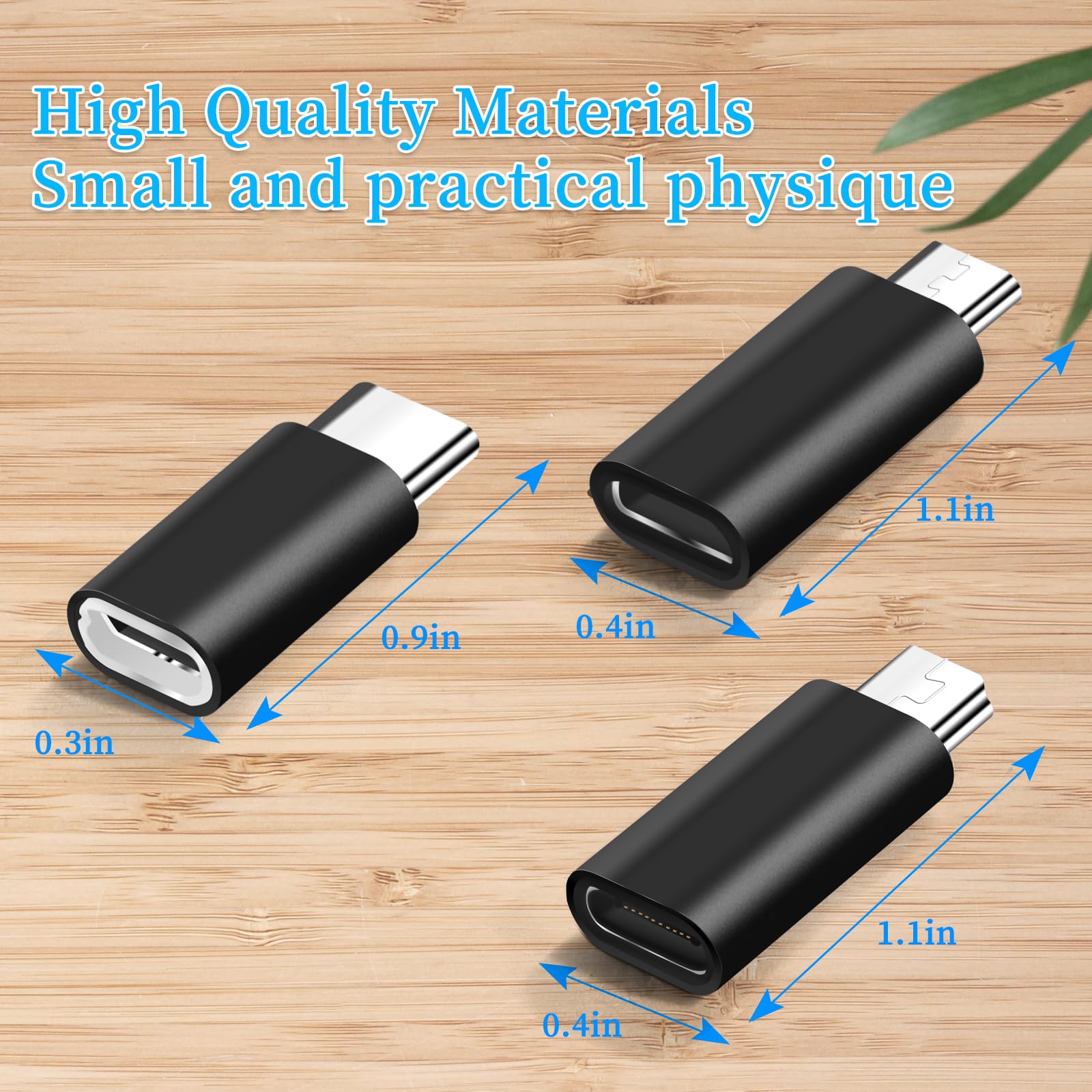 Adaptateur USB C 6 pièces USB C vers Mini USB Micro USB vers USB C Compatible Ordinateurs Portables LG