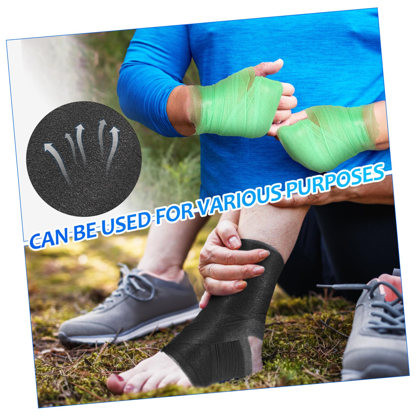 PACKOVE 4Rolls Athletic Pre Wrap Tapes Skin Friendly Underwrap for Sports Soccer and Hair Comfortable Material Versatile Use for Wrists Ankles and More