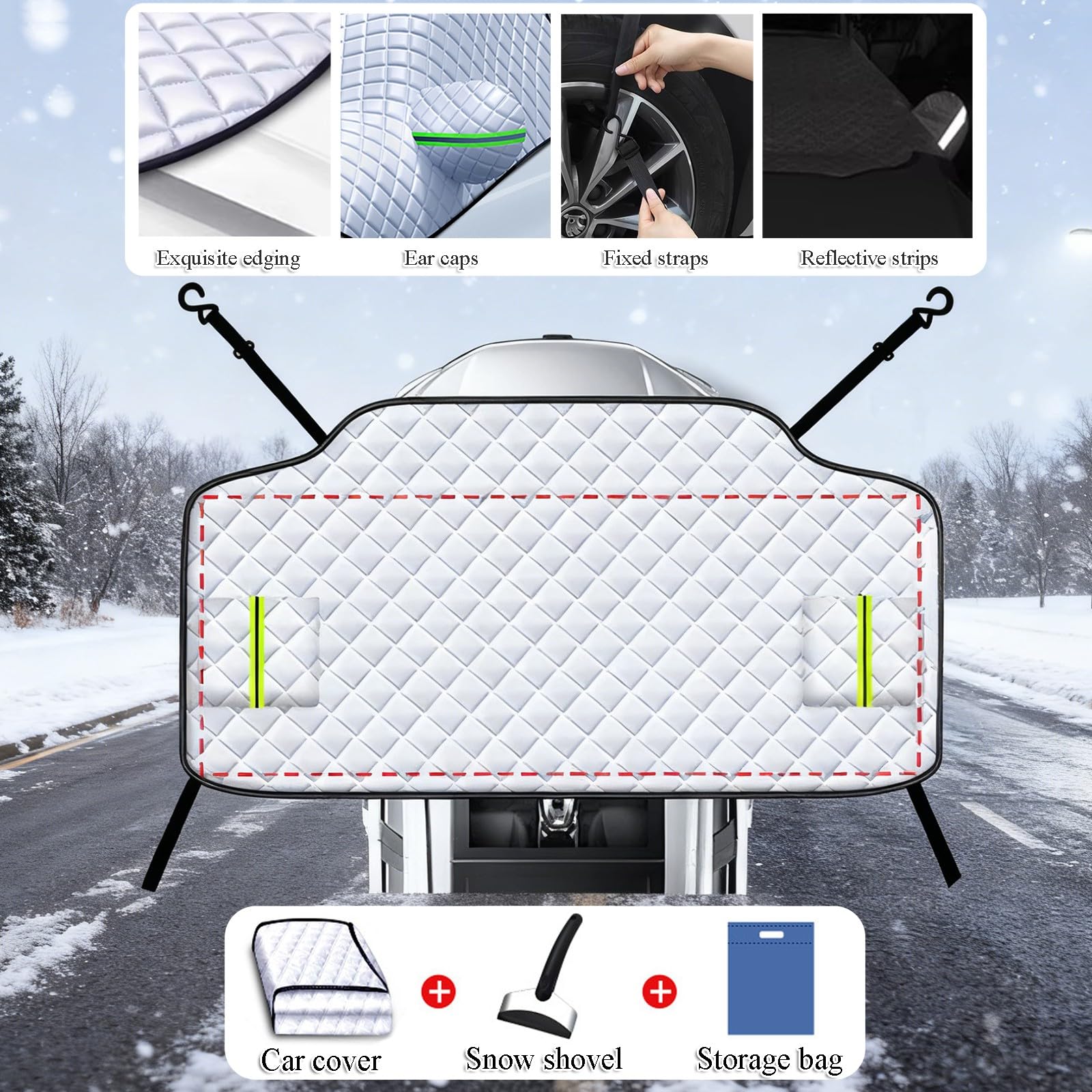 Frontscheibenabdeckung Schneeschutz für Skoda Fabia (1999-2022), Auto Windschutzscheibe Abdeckung Eisschutzfolien Frost Guard Winter EIS Frost Staub Sonne, Silber