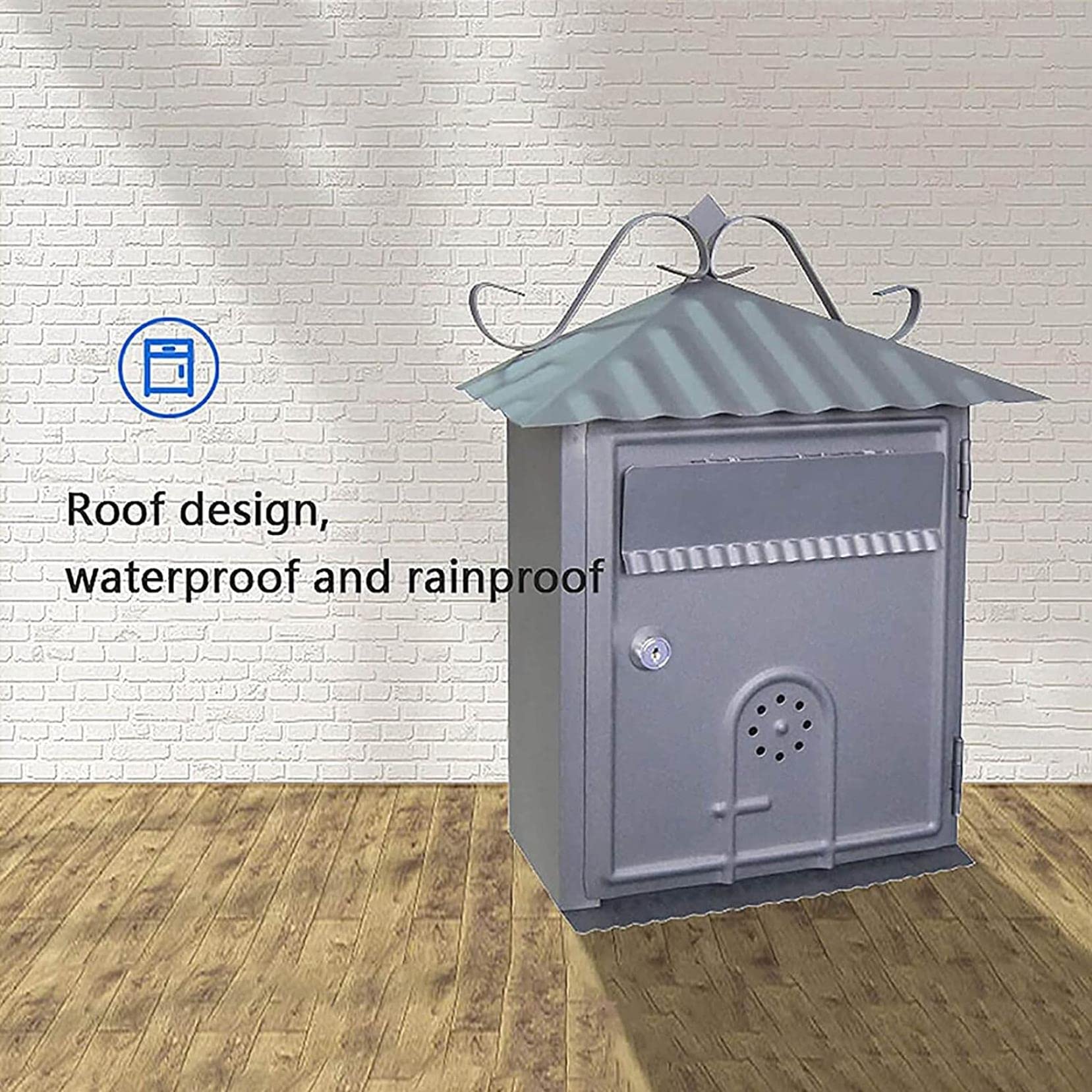 Cassetta Delle Lettere Vintage In Ferro Bianco - Per Montaggio A Parete, Stile Retrò - Foto 9