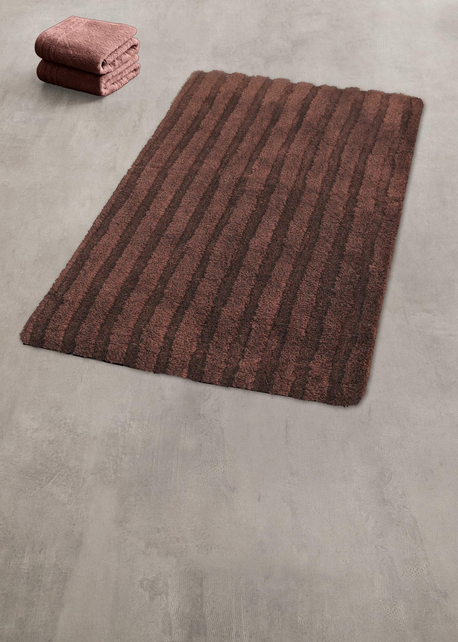 Kleine Wolke Badteppich Cord Nussbraun 60 x 100 cm