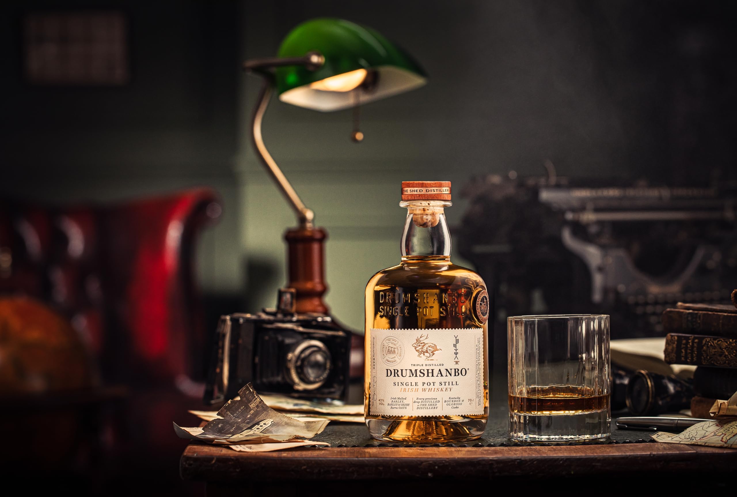 DRUMSHANBO - Single Pot Still Irish Whiskey - 43 % Alcool - Origine : Irlande - Vieilli en fûts de bourbon - 70 cl