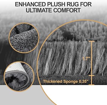 Geometric Rugs Living Room - 120x180cm Extra Large Grey Rug, Ultra Soft Fluffy Shaggy Rug for living room, Washable Anti Slip Area Rug Carpet for bedroom Decor Kid Baby Room Dorm Lounge Decor