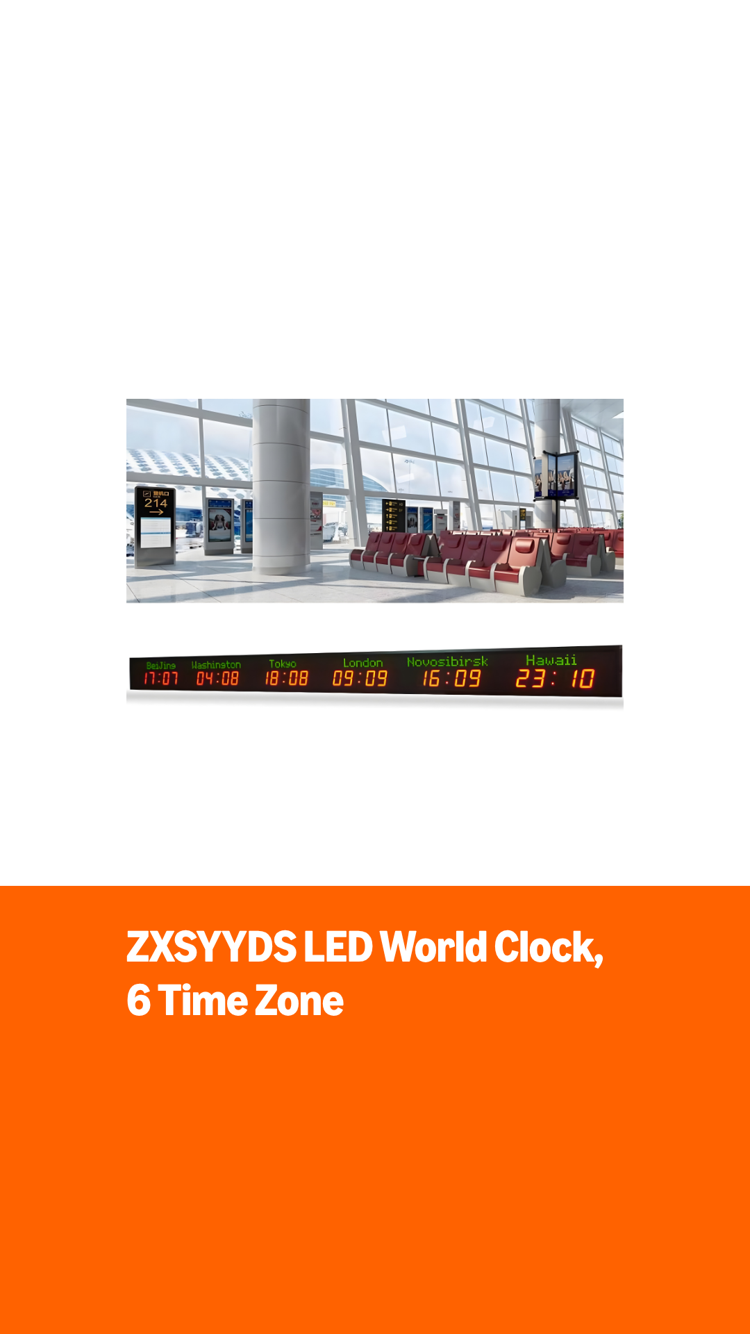 Amazon.com: ZXSYYDS World Clock,Time Zone Red LED Digital World