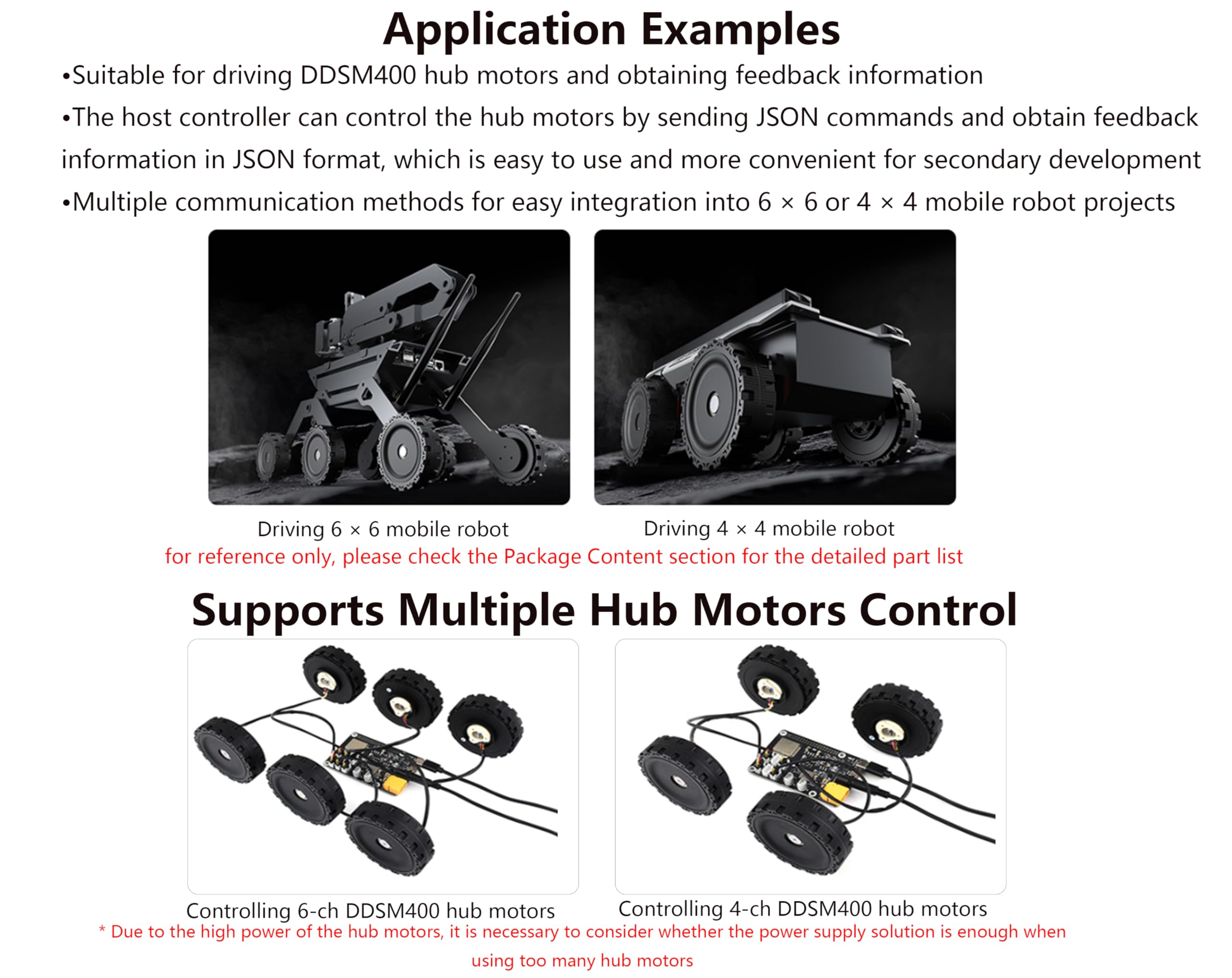 Scheda Driver Per Motore Hub Waveshare Direct Drive (B) | ESP32 WiFi 2.4G Per DDSM400, Integrato - 2