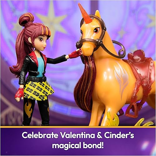 Miniatura 5 de Unicorn Academy, Valentina & Cinder Power of Friendship Set, silla translúcida y 2 accesorios de potencia, muñecas y juguetes de unicornio para