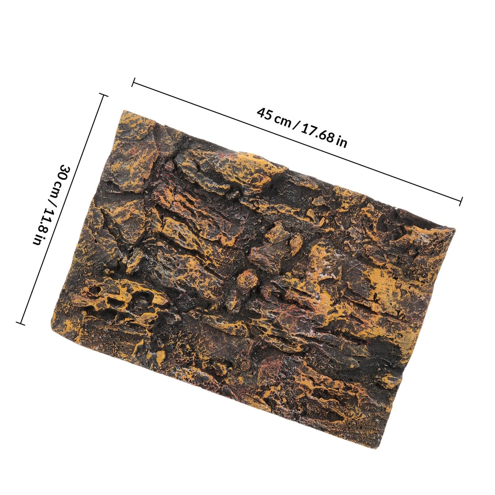GALPADA Sfondo per Terrario 3D Effetto Roccia Giallo Sabbia Pu, Pannello Decorativo Leggero per Acquari e Vasche Tartarughe, Superficie Irregolare per Arrampicata Rettili, Adesivo
