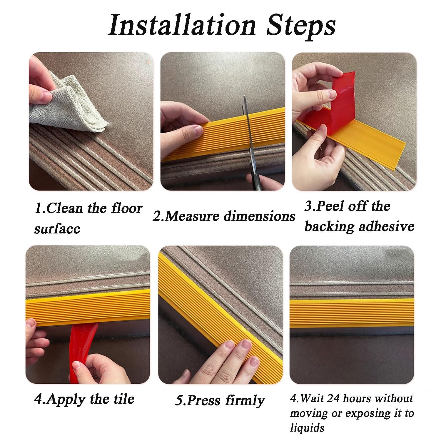 Cantoneras autoadhesivas profilo angolare pvc Cantoneras for escaleras Peldaños antideslizantes PVC Fácil de instalar for escaleras interiores/exteriores(Red 1,W100mm L15m/49ft)