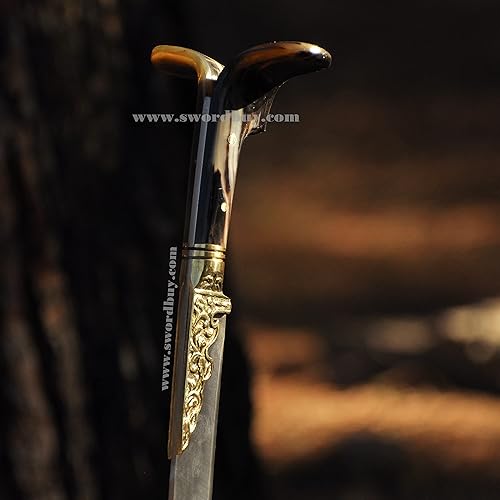 Espada otomana Yatagan hecha a mano con funda