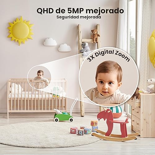 Miniatura 4 de Hugolog Cámaras de seguridad 3K 5MP para interiores y exteriores para seguridad del hogar, cámara para el hogar con visión nocturna a color