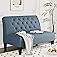 annjoe Button Tufted Loveseat Settee Upholstered Sofa Backrest Buckle Couch Banquette Bench for Dining Room Living Room Bedro