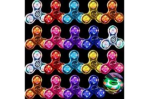 Crystal LED 20-Pack Light-Up Fidget Spinners