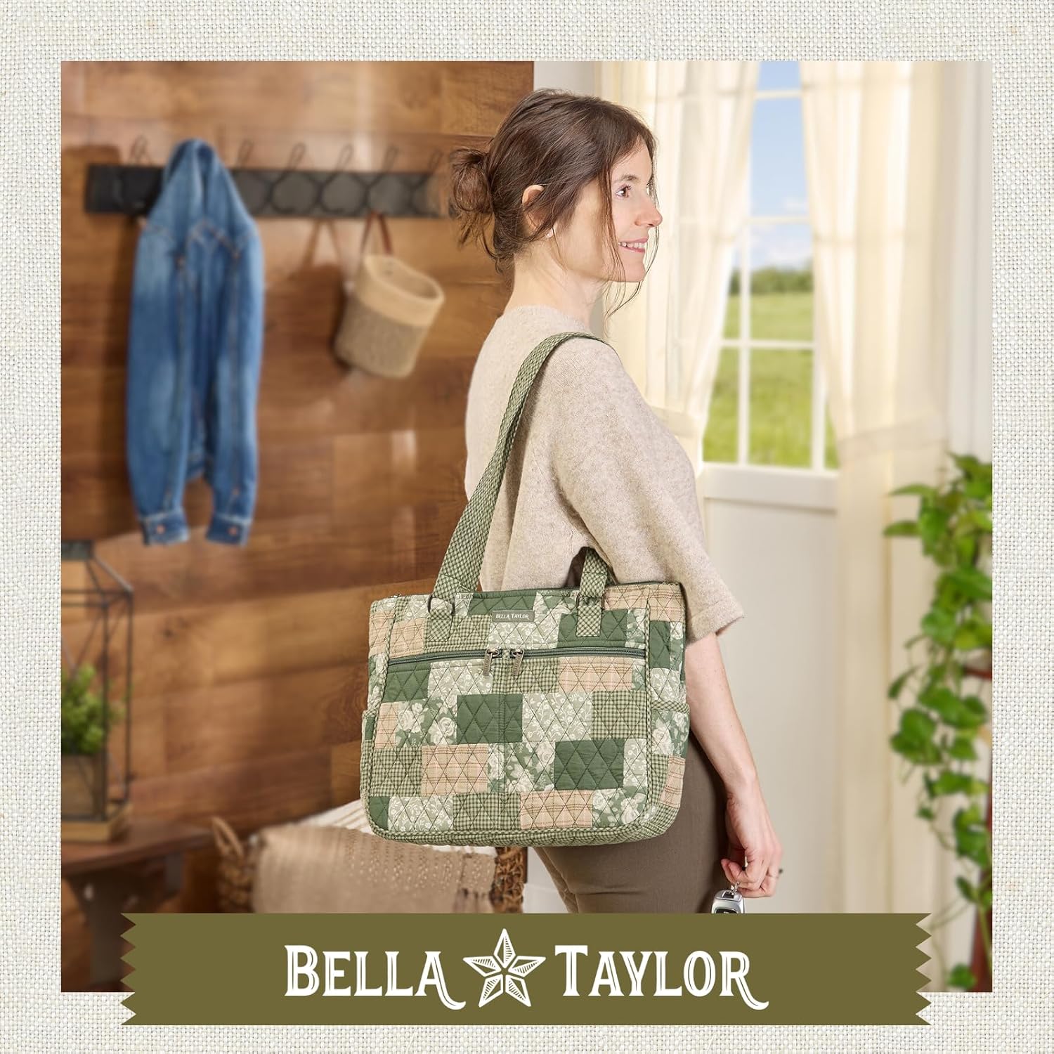 Bella Taylor Everyday Tote | Lightweight Quilted Fabric Handbags for Women - Image 2