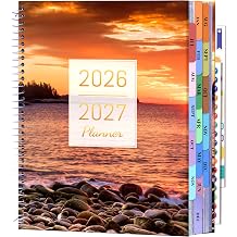 CAGIE Planner 2026-2027 18 Month July 2026-Dec 2027 Daily Calendar Weekly Monthly Hourly Planners Hardcover Large Yearly Agenda with Stickers Tabs for Women Work Mom, 8.5 x 11