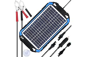 SUNER POWER Solar Car Battery Charger and Maintainer: 6W Waterproof Solar Trickle...