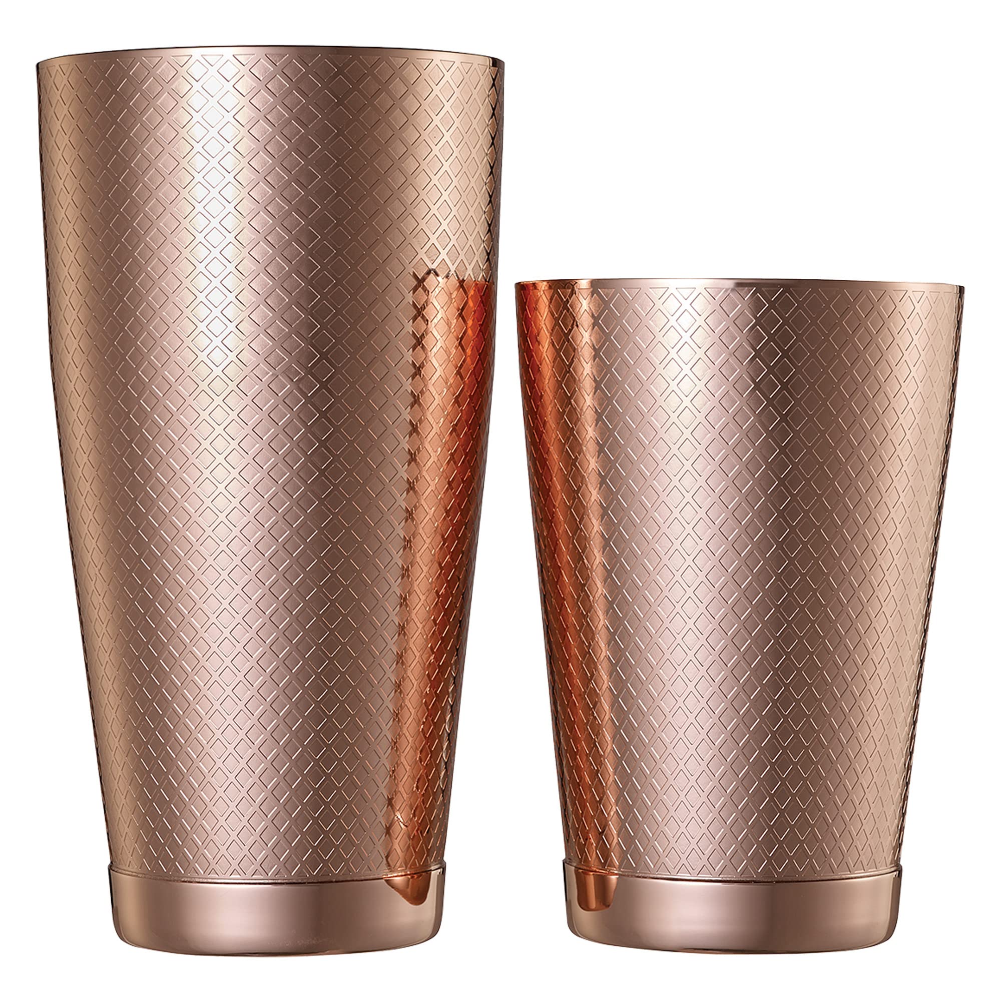BarflyDiamond Lattice Shaker Set, Copper Plated