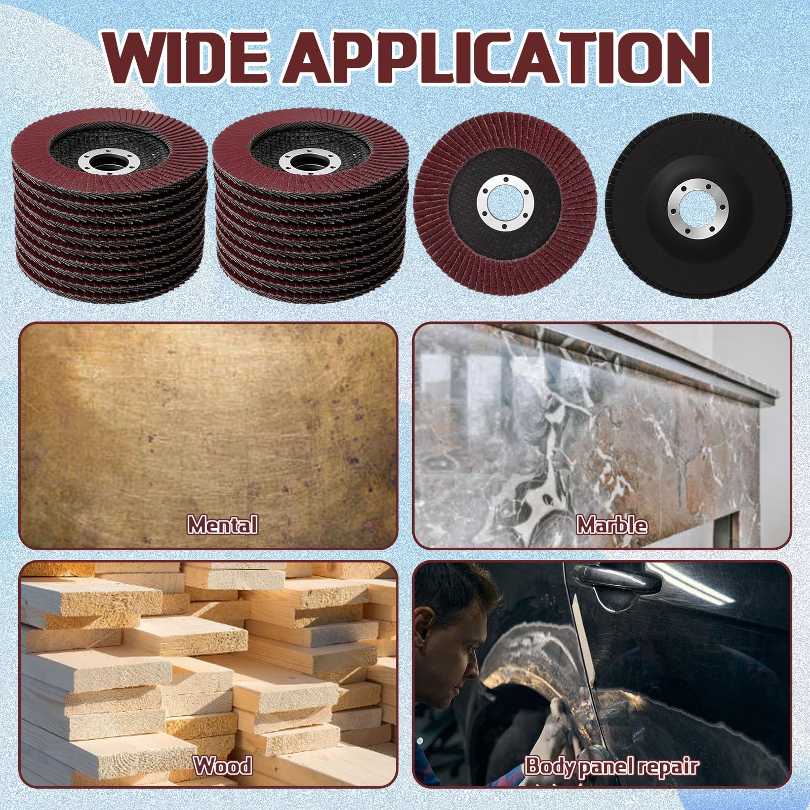 Landhoow Flap Discs - 20 Pack for Angle Grinder -7