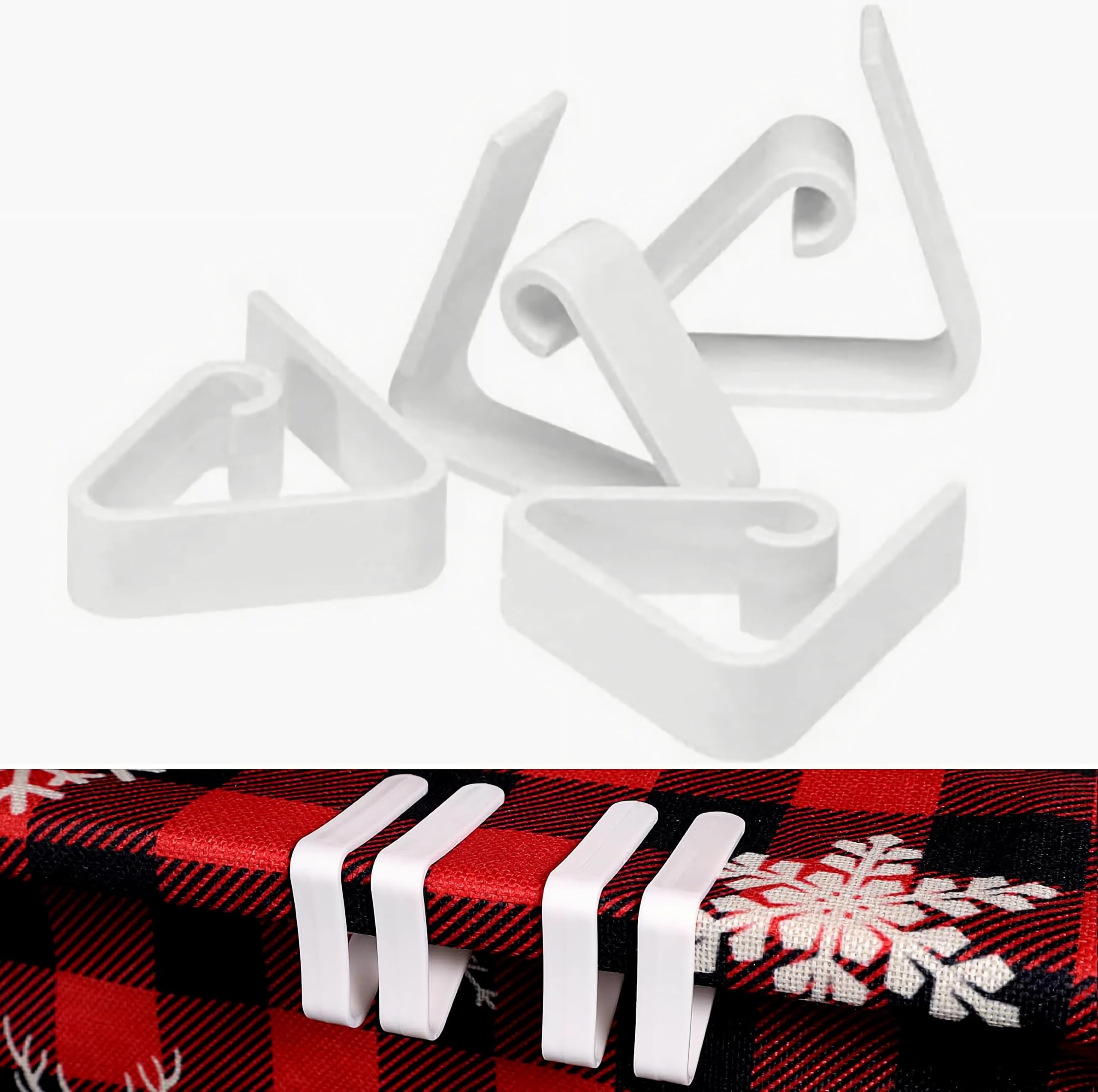 Ichigo Ichie 100 Piezas Pinzas para Sujeta Manteles de Mesa Exterior, Clips para Sujetar de Mantel de Mesa, Pinza Sujeción Mantel, Ideal para Cumpleaños, Fiestas, Picnics, Bodas y Buffets, Blanco