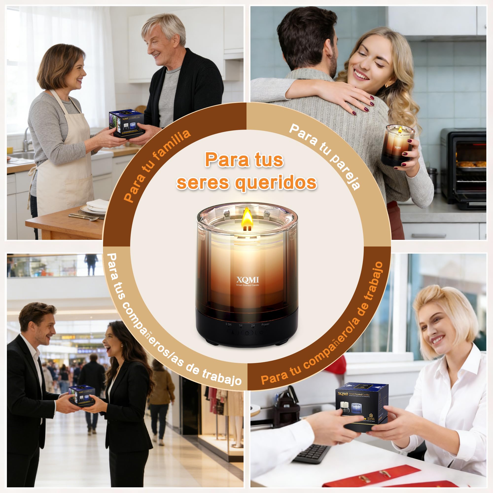 Vela perfumada en tarro de cristal, Home Sweet Home, duración de combustión de hasta 35 horas, regalo perfecto para mujeres