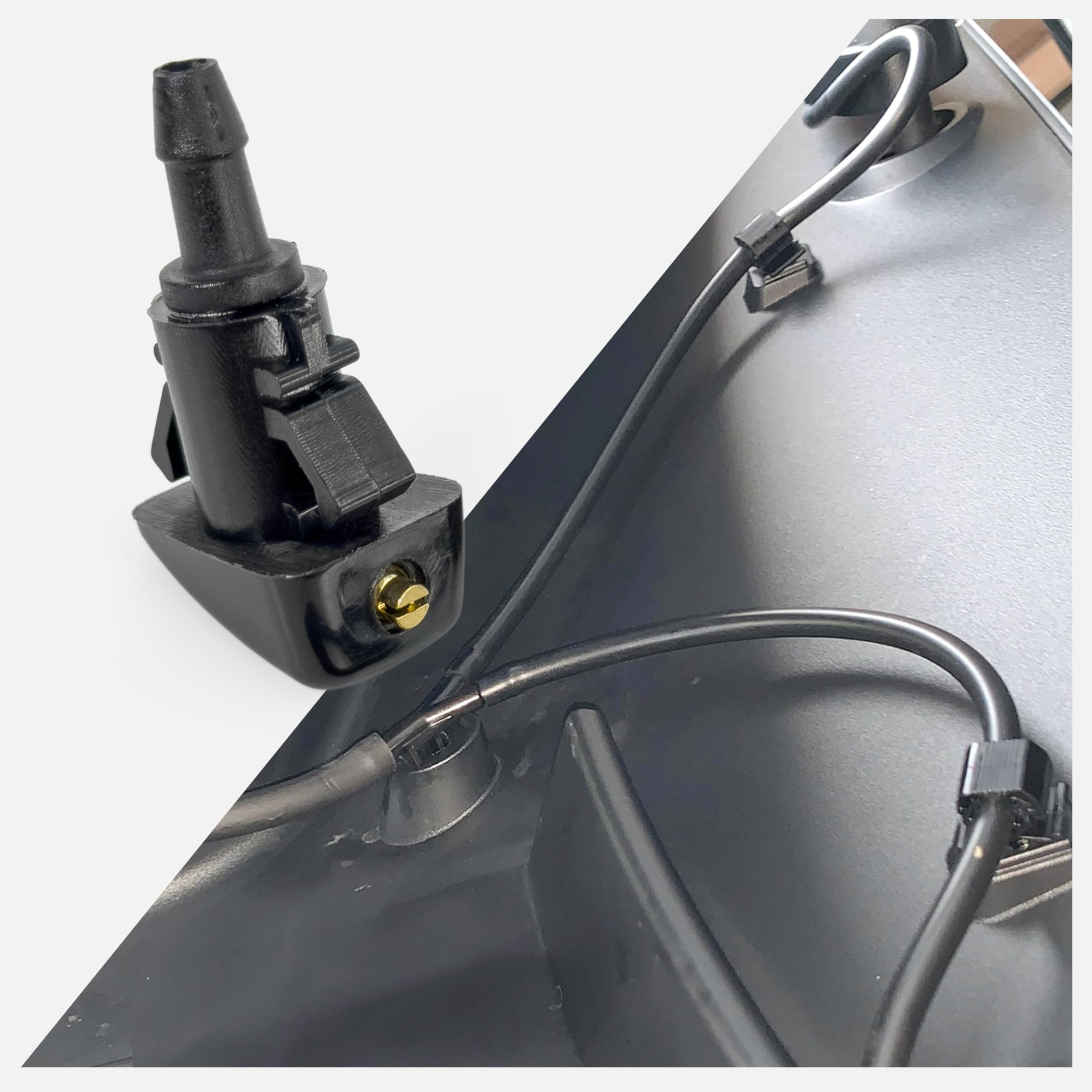 Click&Fit Adj zestaw naprawczy dysz spryskiwaczy przedniej szyby kompatybilny z Jeep Grand Cherokee Compass Patriot, Chrysler 300 Cruiser, Dodge Journey Caliber Avenger Charger 2005-2016 - zawory