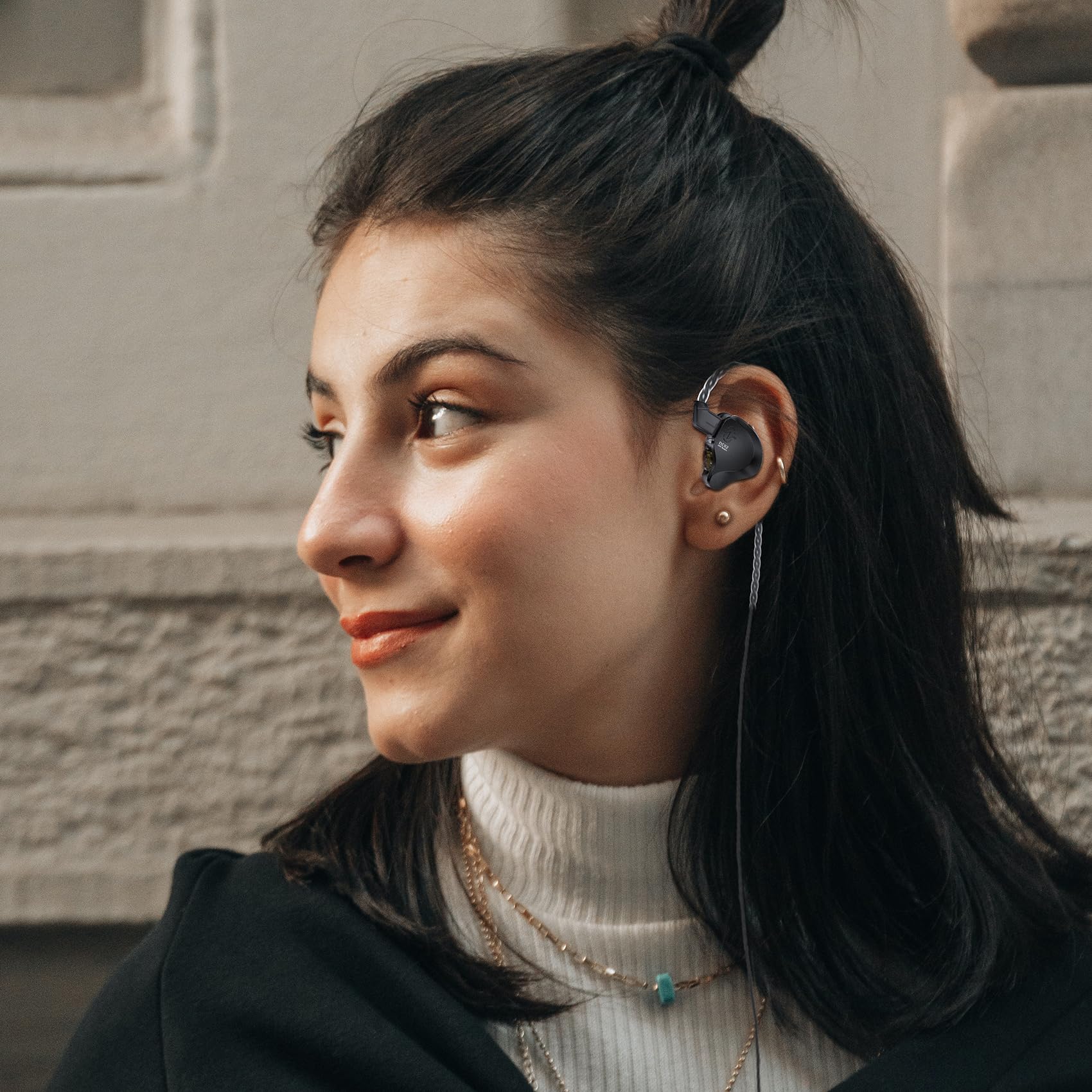 keephifi CCZ DC02 IEM Kopfhörer, USB-C 4Cores 4N OFC Gaming-Ohrhörer mit Mikrofon, 10 mm DD Dual-Magnetschaltung, PU- und PET-Verbundmembran, DJ-Kopfhörer, Tiefe Bass-In-Ear-Monitore für Musiker