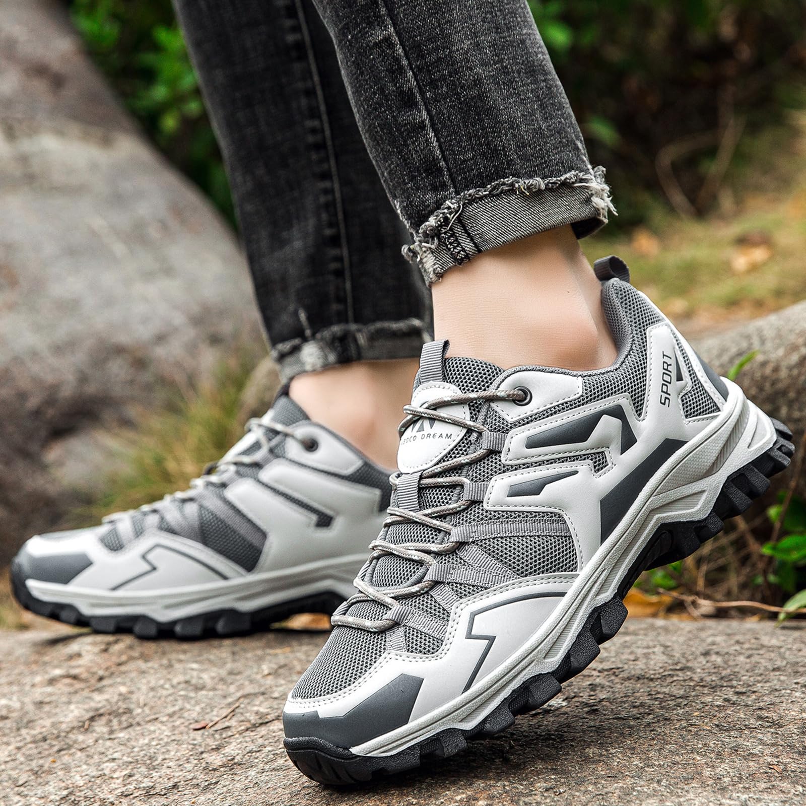 Scarpe da Trekking Uomo Scarpe da Escursionismo ArrampicataSportive Antiscivolo All'aperto Traspiranti Passeggiate Trekking Fitness Running Sneakers