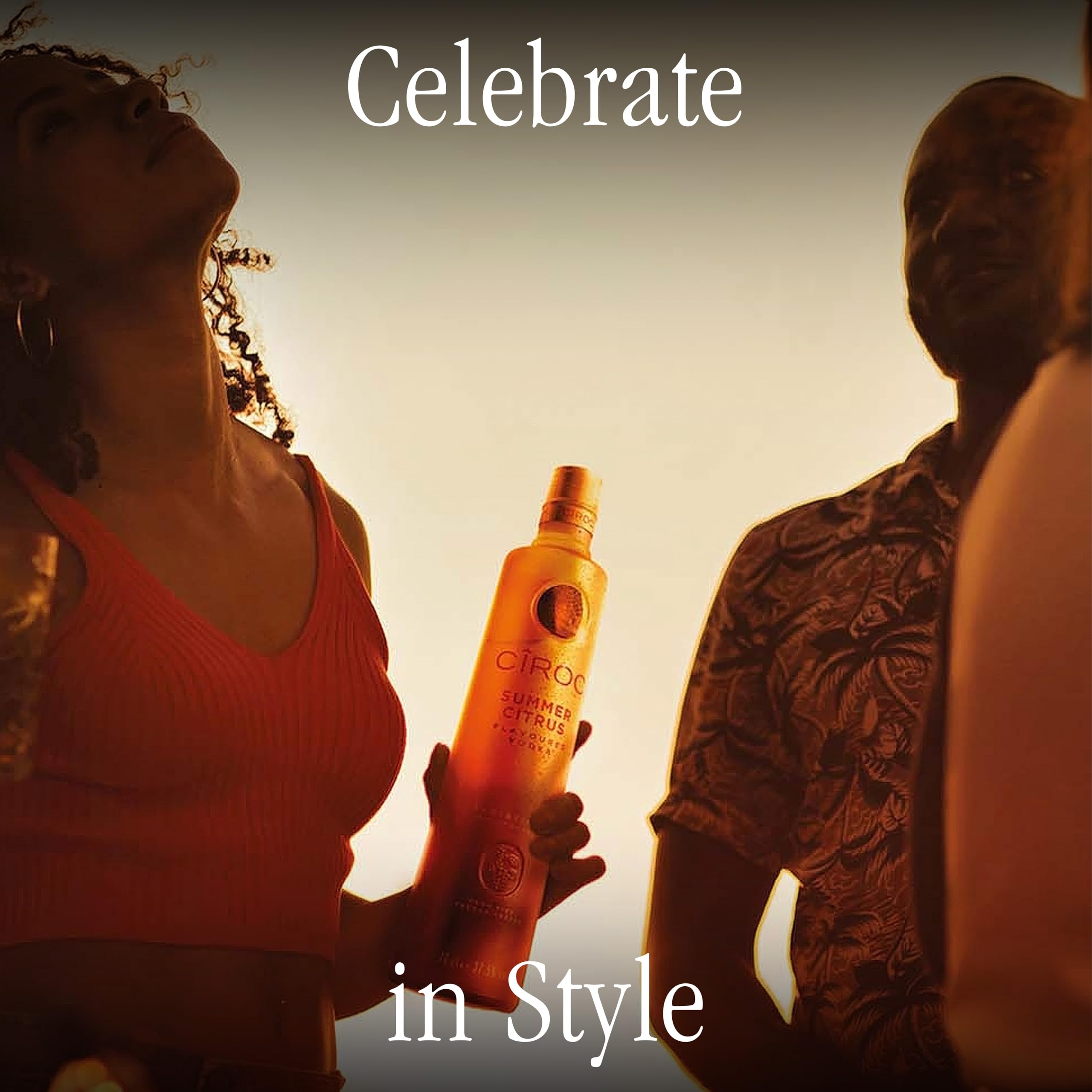 CîROC Summer Citrus, Ultra-Premium Wodka, Limitierte Sommer-Edition, Blutorangen- und Limettenaromen, 37.5% vol, 700ml Einzelflasche
