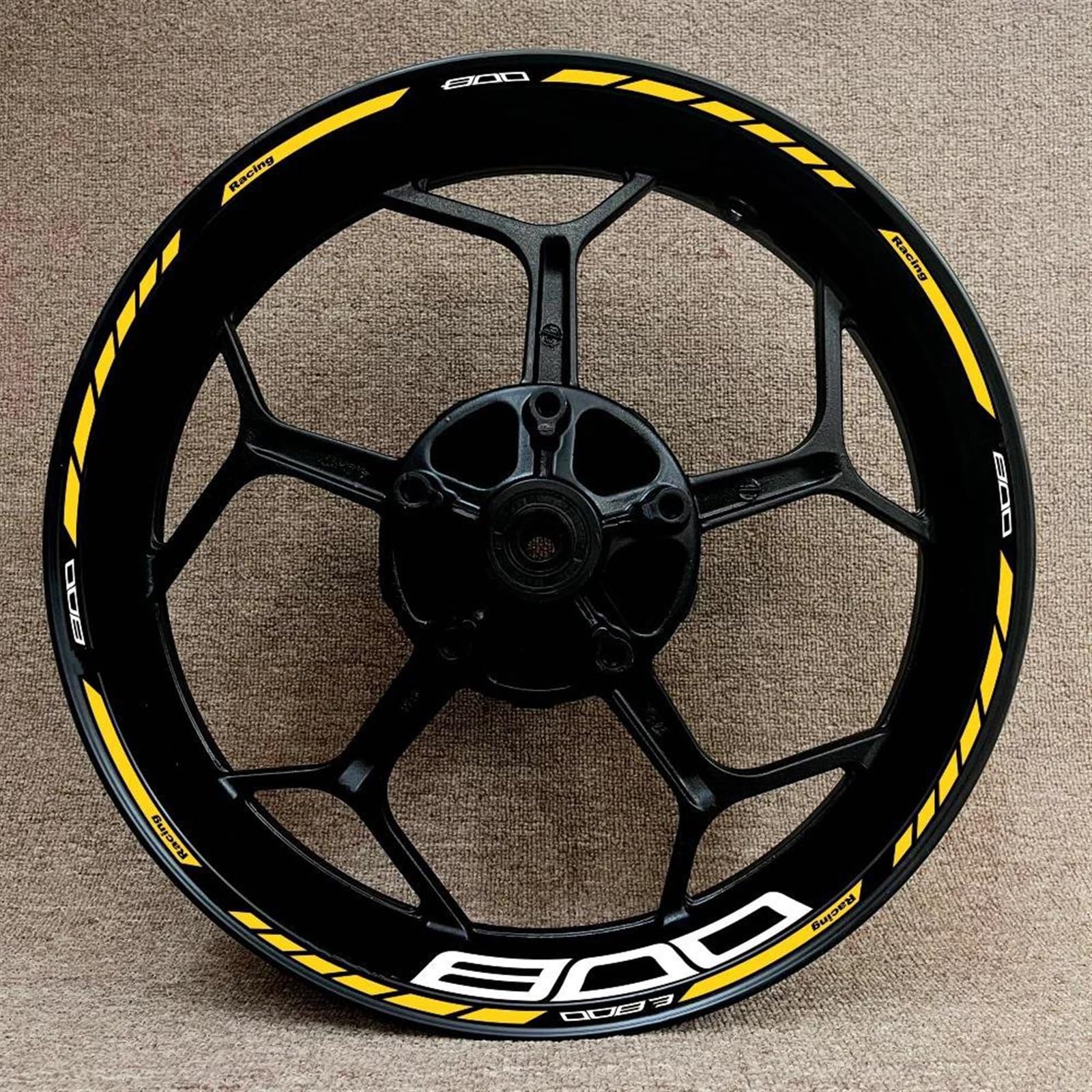 Trottinette Sportive Autocollant De Moyeu De Roue Intérieur Et Extérieur De Moto De 17 Pouces, Autocollant Décoratif Imperméable Et Hautement Réfléchissant pour Z800(Style 30)