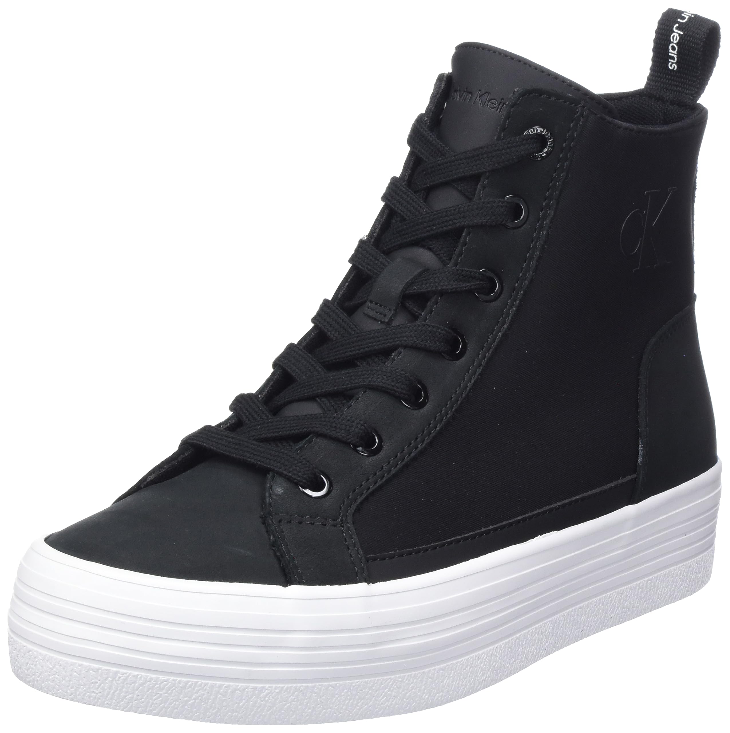 Calvin Klein Bold Vulc Mid Flatform Laceup Wn Yw0yw01270, Zapatilla Vulcanizada Mujer