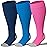 LEVSOX Wide Calf Compression Socks for Women Men Plus Size 15-20 mmHg Extra Large Knee High Support Sock for Nurses Pregnant Travel