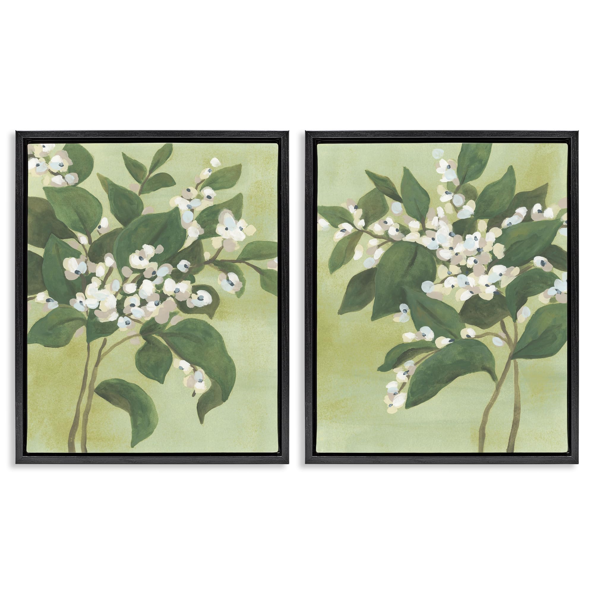 Stupell Industries Verdant Herb Blossoms 'Verdant Herb Blossoms'| 2Pc Floating Frame Art Set 2