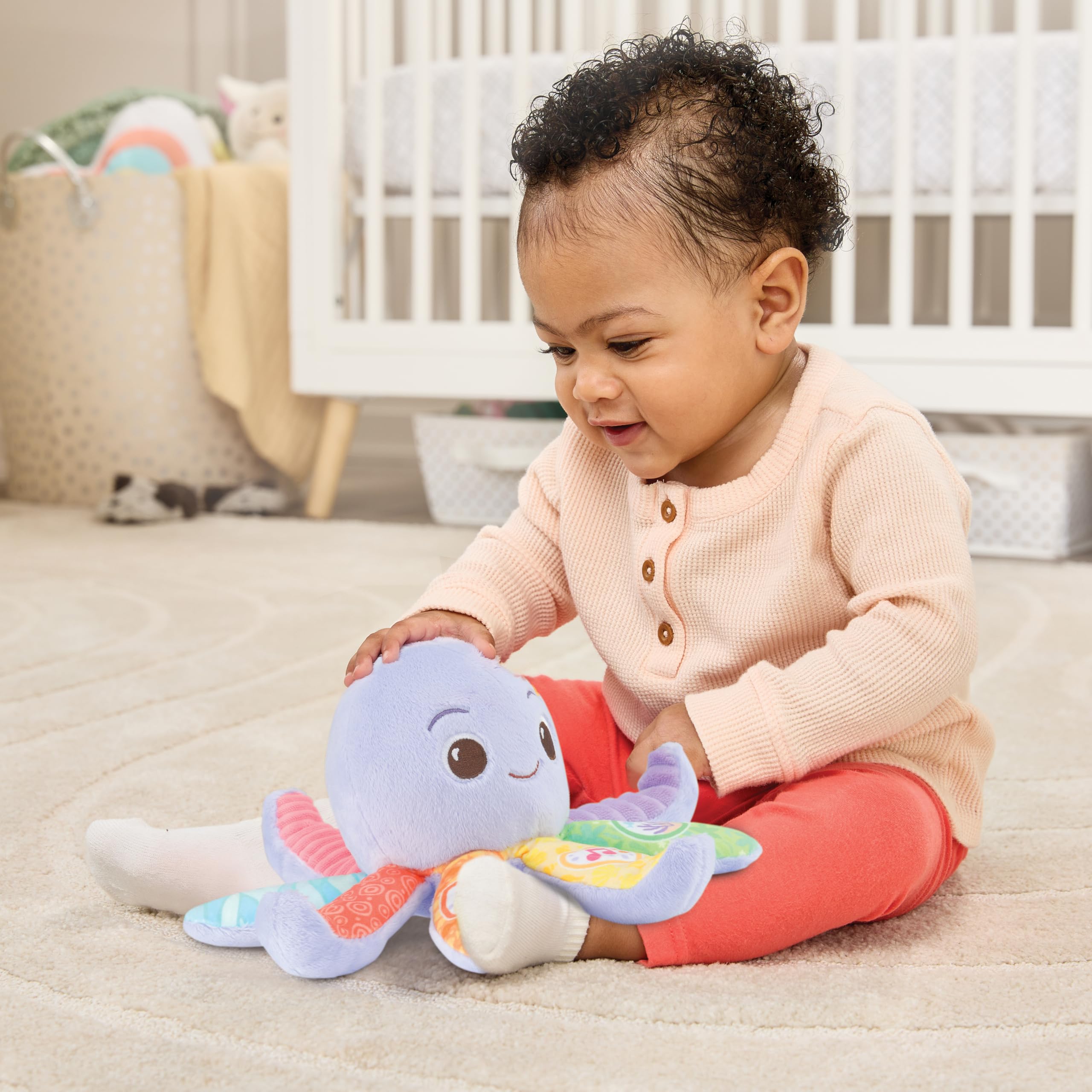 VTech Baby – Peluche Sensorial Federhipo Mimoso Con Luces, Sonidos Y Texturas – Incluye 35 Frases Y Canciones En Español, Fabricado Con Materiales Reciclados, A Partir De 3 Meses