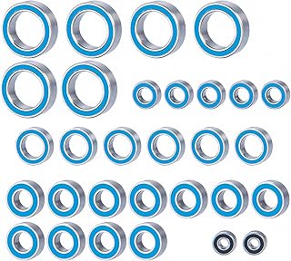30Pcs UTB18 Metal Ball Bearings Kit, Rubber Sealed Axial Capra Wheel Bearings Set for 1/18 RC Crawler Unlimited Trail Buggy Upgrades
