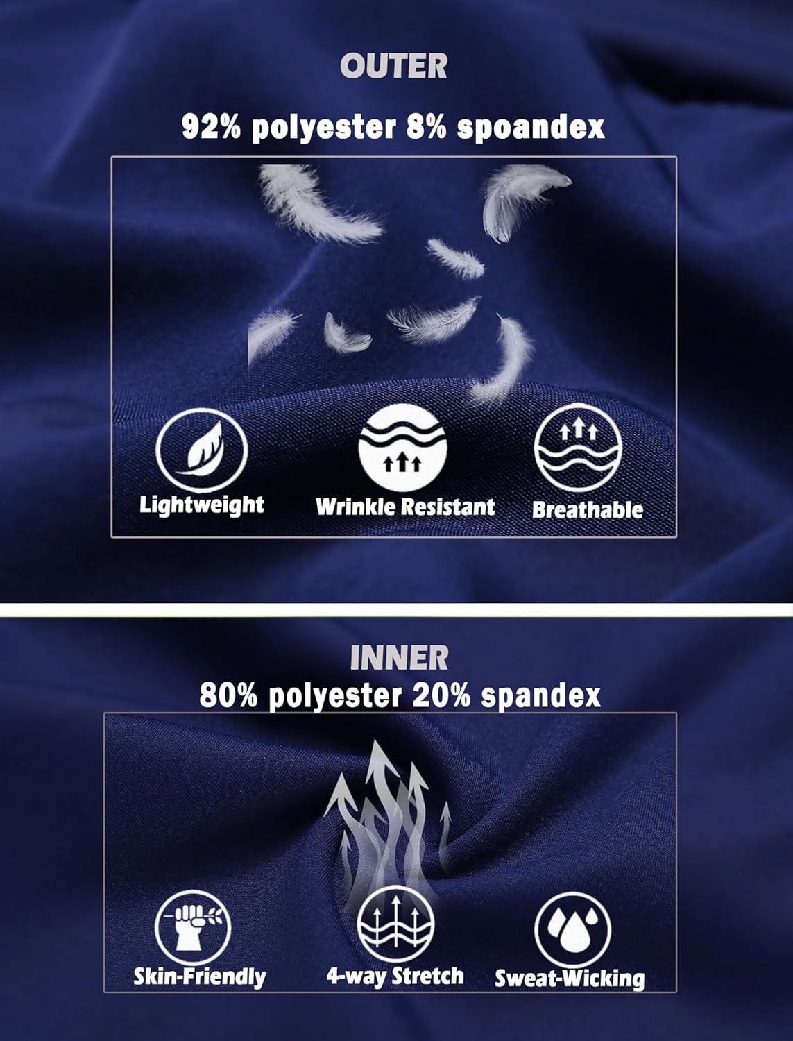 PINSPARK Womens Pleated Tennis Skirt Double Ruffle Golf Skort Tummy Control Athletic Skirts with 3 Pockets Workout Pickleball - Image 5