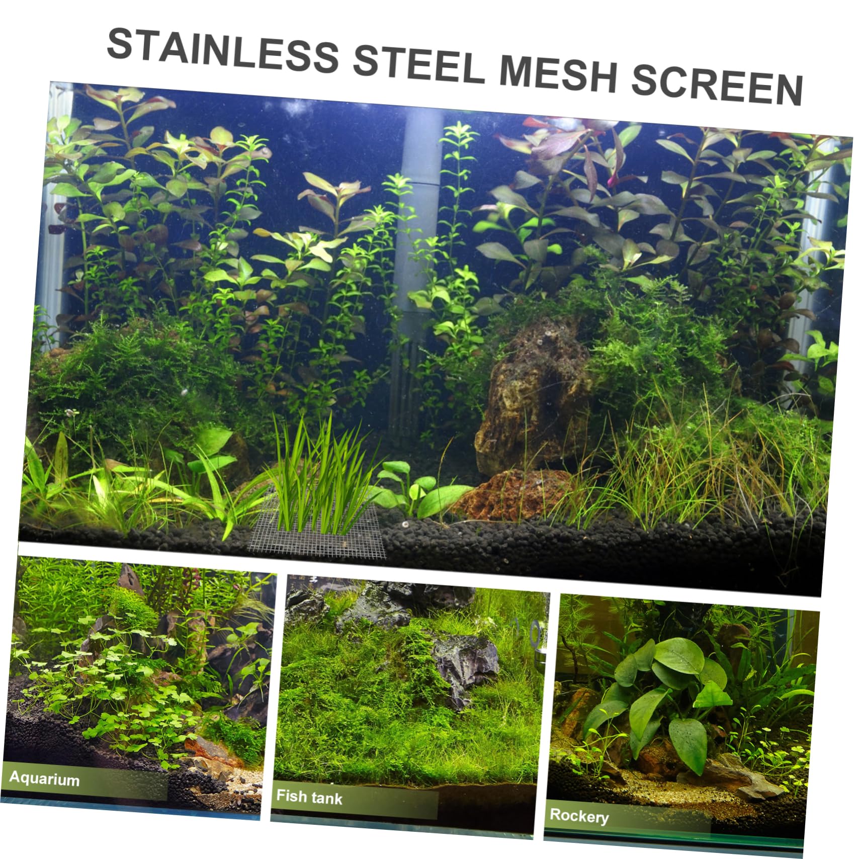 VILLFUL 2 Pcs Filter Screen Wire Fence Cage Wire Mesh Woven Wire Mesh Wire Mesh Pad Wire Filter Mesh Wire Garden Fence Moss Net Mesh Vent Mesh Screen Tinsel Stainless Steel Silver