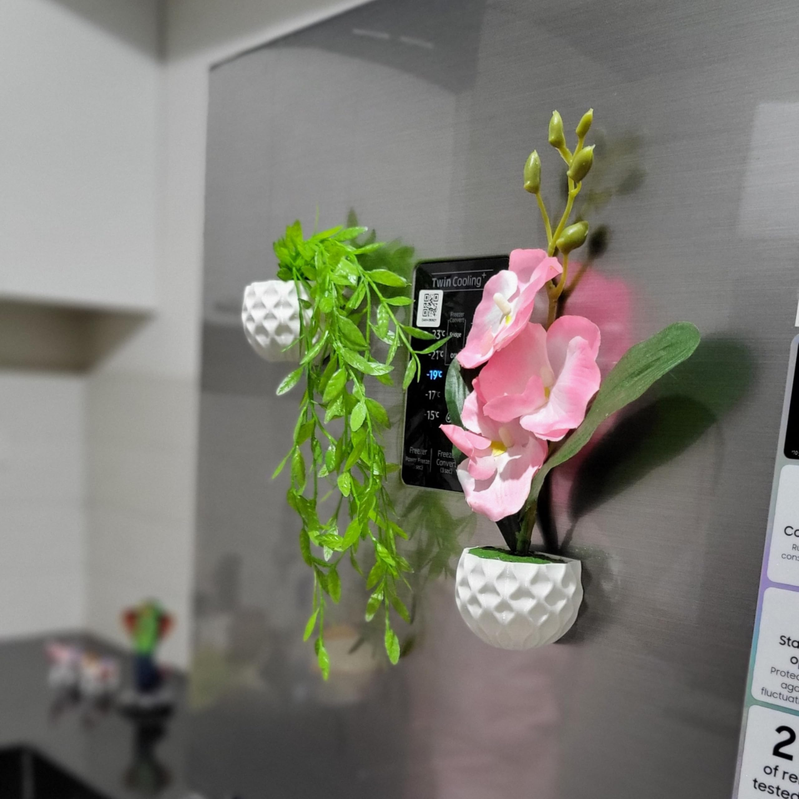 See full amazon price history chart for Moderange 3D Printed Unique Fridge Magnet | Planter | Flower pot with Artificial Flowers (Can be used as actual succulent planter) - Pack of 2. (White Pots with Pink Flowers) Moderange 3D Printed Unique Fridge Magnet | Planter | Flower pot with Artificial Flowers (Can be used as actual succulent planter) - Pack of 2. (White Pots with Pink Flowers) (B0D8H2Q9LN) Amazon Price History, Amazon Price Tracker